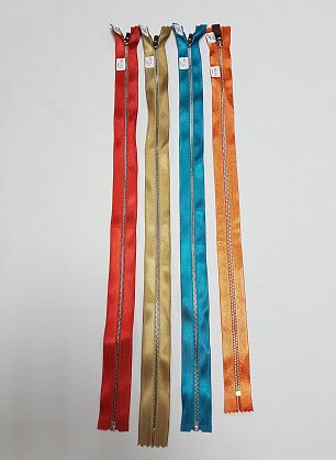 Молния металл 44-50см атласная в ассортименте - итальянские ткани Тессутидея.