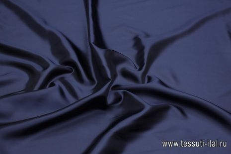 Подкладочная вискоза твил (о) синяя - итальянские ткани Тессутидея арт. 08-1396