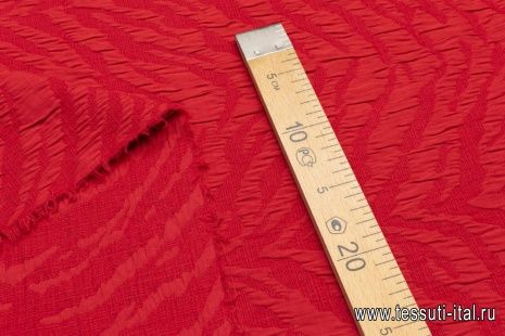 Жаккард матлассе (о) красный - итальянские ткани Тессутидея арт. 03-6016