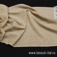 Палантин бежево-коричневый 180*40см - итальянские ткани Тессутидея арт. F-6476
