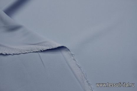 Плательная кади вискоза+ацетат стрейч (о) голубая - итальянские ткани Тессутидея арт. 04-1696