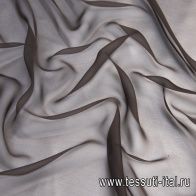 Шифон (о) темно-коричневый - итальянские ткани Тессутидея арт. 10-1179