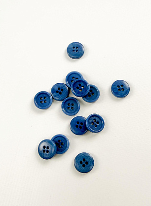 Пуговица пластик 4 прокола d-14мм светло-синяя Max Mara - итальянские ткани Тессутидея.
