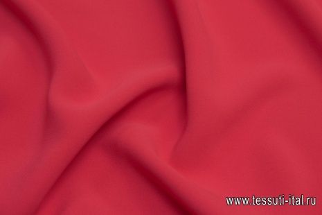 Шелк кади (о) красно-коралловый - итальянские ткани Тессутидея арт. 10-2137