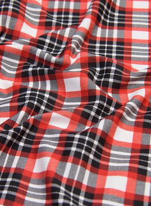 Джерси хлопок (н) красно-бело-черная клетка в стиле Burberry - в интернет-магазине тканей Тессутидея арт. 12-1017