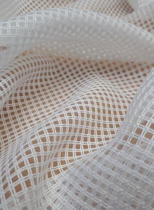 Органза фактурная (о) белая клетка Ermanno Scervino - в интернет-магазине тканей Тессутидея арт. 03-5644