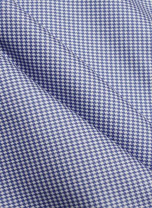 Сорочечная твил (н) бело-синяя гусиная лапка - в интернет-магазине тканей Тессутидея арт. 01-7890