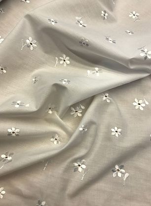 Шитье (о) белые цветы - в интернет-магазине тканей Тессутидея арт. 01-3788