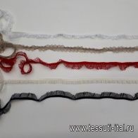 Резинка кружевная (о) красная, белая, черная, бежевая, молочная ш-2-2,5см - итальянские ткани Тессутидея арт. F-4106