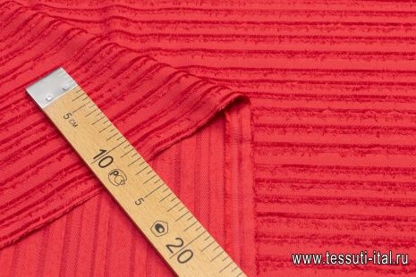 Жаккард филькупе (о) красный - итальянские ткани Тессутидея арт. 01-5321