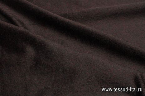 Пальтовая (о) черно-бордовая меланж - итальянские ткани Тессутидея арт. 09-2036