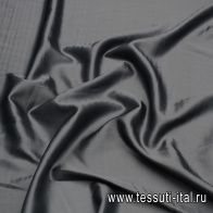 Шелк атлас стрейч (о) сине-серый - итальянские ткани Тессутидея арт. 10-3289