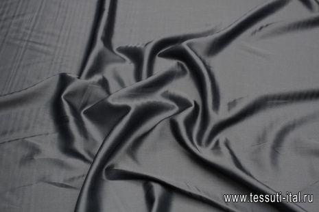 Шелк атлас стрейч (о) сине-серый - итальянские ткани Тессутидея арт. 10-3289