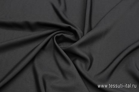 Шелк кади (о) черный - итальянские ткани Тессутидея арт. 10-3522