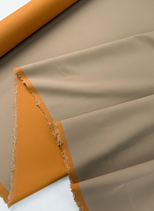 Хлопок стрейч дабл костюмный (о) бежевый/оранжевый - в интернет-магазине тканей Тессутидея арт. 01-8172