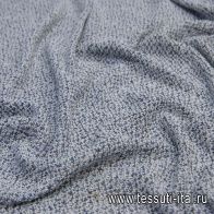 Трикотаж хлопок вязанный меланжевый (н) сине-серый с люрексом - итальянские ткани Тессутидея арт. 12-0983