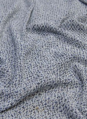 Трикотаж хлопок вязанный меланжевый (н) сине-серый с люрексом - в интернет-магазине тканей Тессутидея арт. 12-0983