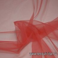 Плательная сетка (о) коралловая ш-150см - итальянские ткани Тессутидея арт. 03-3700