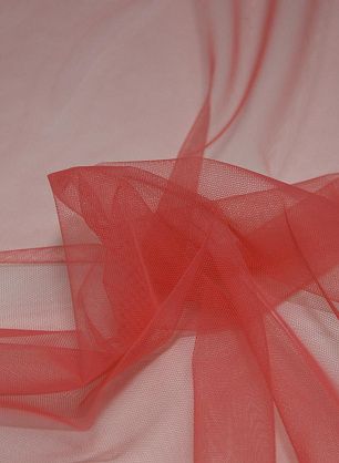 Плательная сетка (о) коралловая ш-150см - в интернет-магазине тканей Тессутидея арт. 03-3700