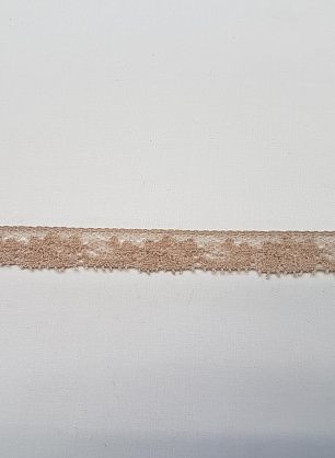 Кружево (о) бежевое ш-1,2см  - итальянские ткани Тессутидея.