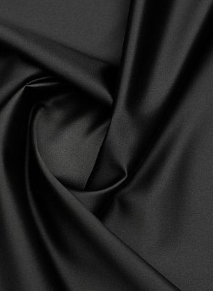 Шелк дюшес продублированный (о) черный - в интернет-магазине тканей Тессутидея арт. 10-3942