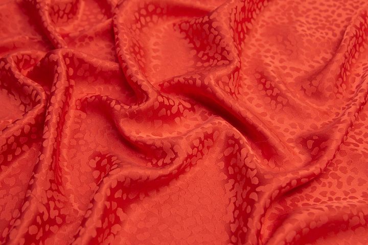 Шелк дама (о) оранжевый - итальянские ткани Тессутидея арт. 10-0946