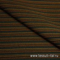 Трикотаж фактурный (н) терракотово-зелено-черный ш-125см - итальянские ткани Тессутидея арт. 13-1062