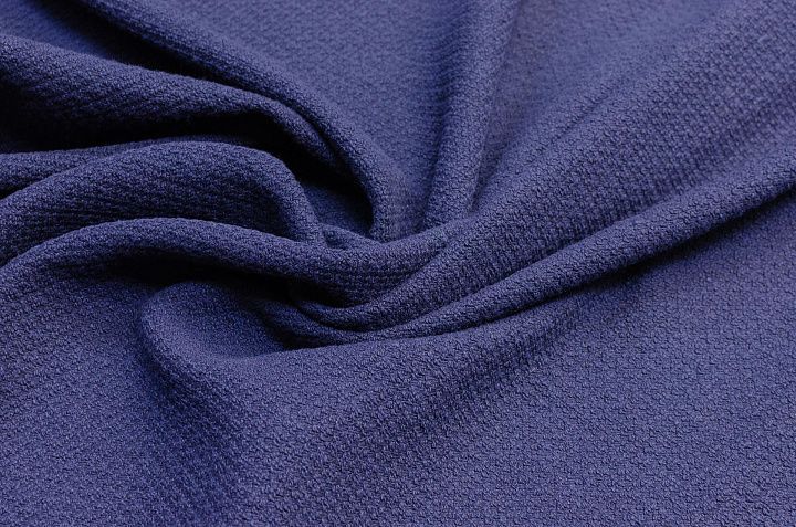 Костюмная стрейч (о) темно-синяя в стиле Chanel - итальянские ткани Тессутидея арт. 01-5085