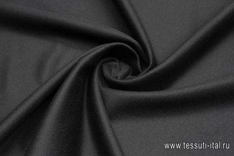 Пальтовая двухслойная (о) черная - итальянские ткани Тессутидея арт. 09-2049