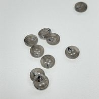 Пуговица пластик под рог 4 прокола d-11мм серая - итальянские ткани Тессутидея арт. F-7131
