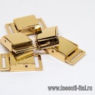 Пряжка металл золото ш-1,5см - итальянские ткани Тессутидея арт. F-4544