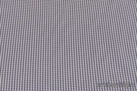 Подкладочная (н) сине-бело-серая клетка - итальянские ткани Тессутидея арт. 08-1341