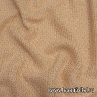 Трикотаж вязаный фантазийный (о) бежевый - итальянские ткани Тессутидея арт. 15-1041