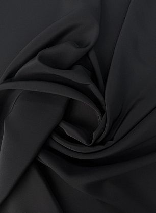 Крепдешин (о) черный - в интернет-магазине тканей Тессутидея арт. 10-4688