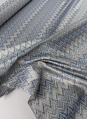 Жаккард с люрексом (н) молочно-голубой с золотом - в интернет-магазине тканей Тессутидея арт. 03-7443