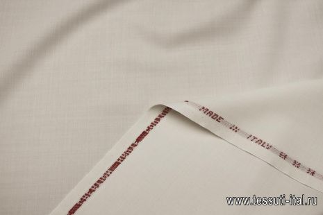 Костюмная шерсть дабл фейс (о) молочная - итальянские ткани Тессутидея арт. 05-5041