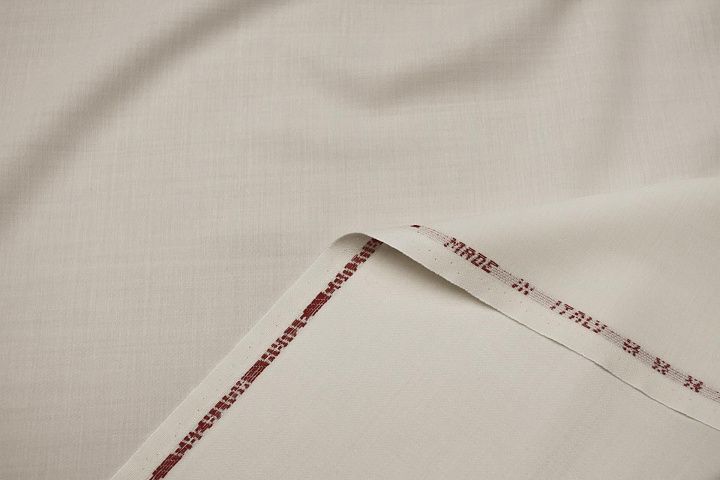 Костюмная шерсть дабл фейс (о) молочная - итальянские ткани Тессутидея арт. 05-5041