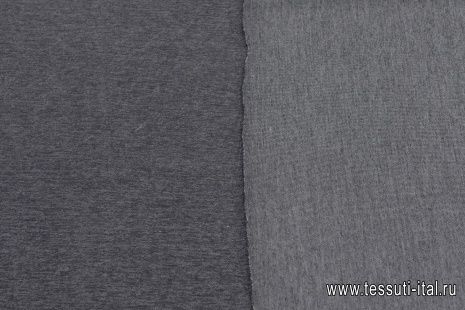Джерси дабл (о) серое меланжевое - итальянские ткани Тессутидея арт. 15-1052