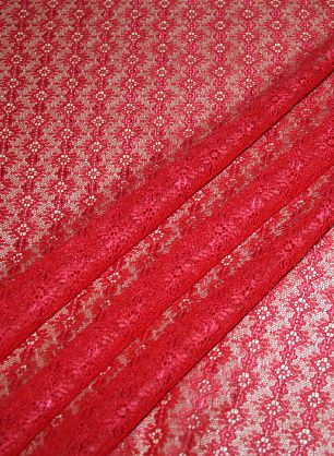 Кружевное полотно (о) красное - в интернет-магазине тканей Тессутидея арт. 03-2262