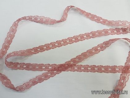 Кружево (о) бордовое, брусничное - итальянские ткани Тессутидея арт. 03-6234