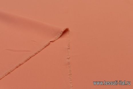 Плательная кади стрейч (о) светло-оранжевая - итальянские ткани Тессутидея арт. 02-8838