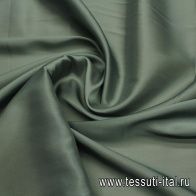 Подкладочная стрейч (о) серо-зеленая - итальянские ткани Тессутидея арт. 07-1449