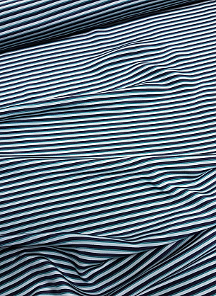 Крепдешин (н) сине-бирюзово-голубая полоска - в интернет-магазине тканей Тессутидея арт. 02-6465