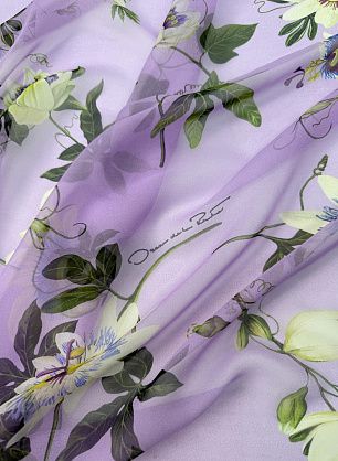 Шифон (н) цветочный рисунок на светло-сиреневом - в интернет-магазине тканей Тессутидея арт. 10-4824