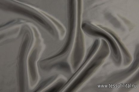 Подкладочная вискоза диагональ (о) серо-зеленая - итальянские ткани Тессутидея арт. 08-1203