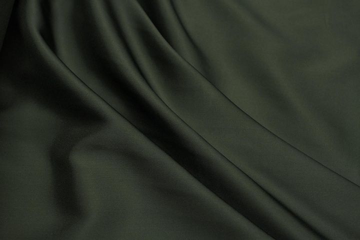Подкладочная стрейч (о) темно-зеленая - итальянские ткани Тессутидея арт. 07-1533