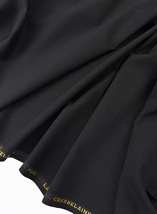 Костюмная шерсть (о) черная - в интернет-магазине тканей Тессутидея арт. 05-5349