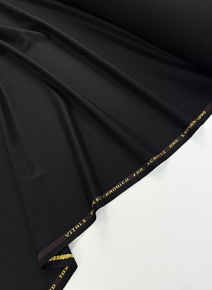 Костюмная шерсть (о) черная - в интернет-магазине тканей Тессутидея арт. 05-5152