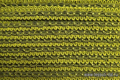 Тесьма (о) светло-зеленая,болотная ш-1см - итальянские ткани Тессутидея арт. F-4525