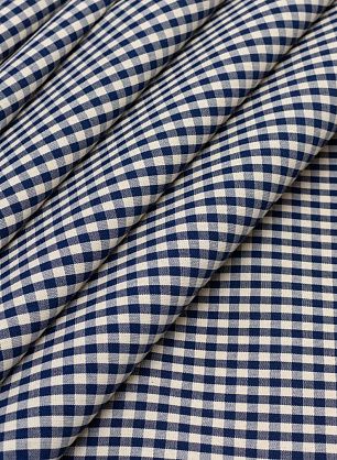 Плащевая (н) сине-белая клетка - в интернет-магазине тканей Тессутидея арт. 11-0367